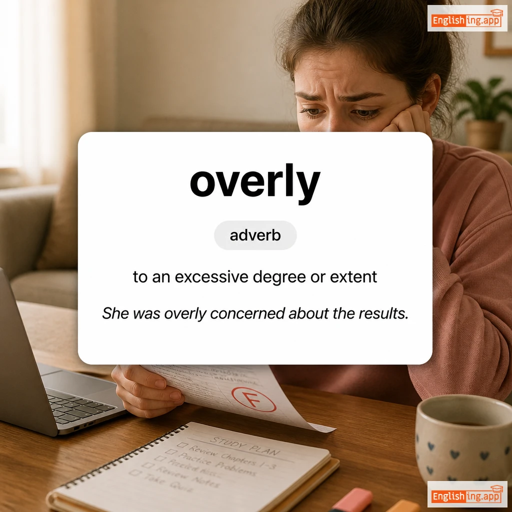 overly definition card — visual illustration of the meaning