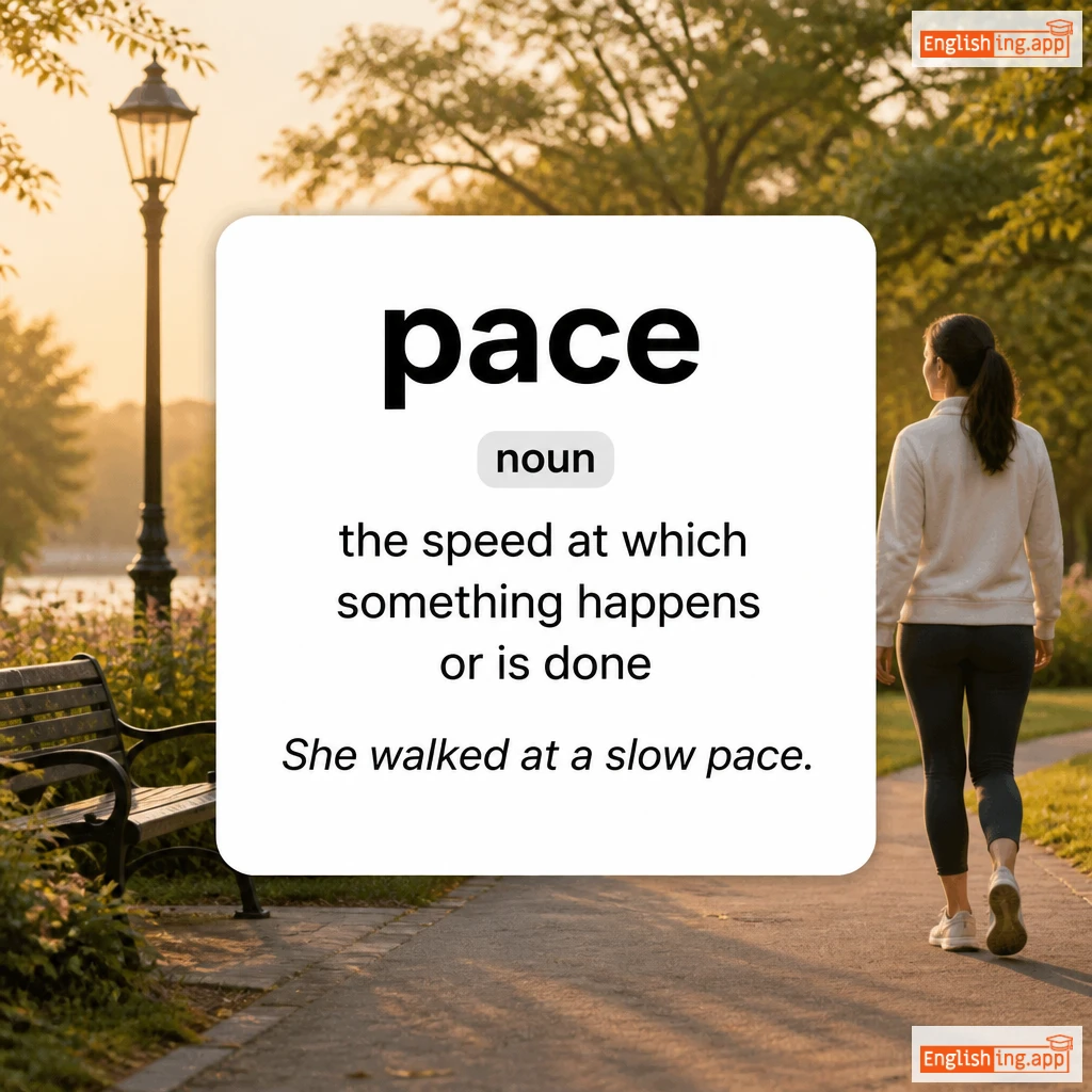 pace definition card — visual illustration of the meaning