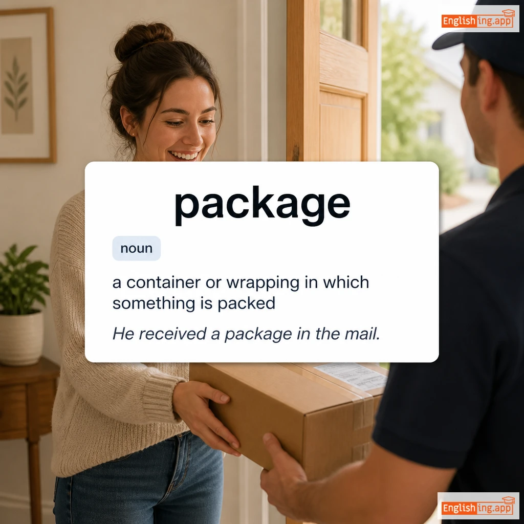 package definition card — visual illustration of the meaning