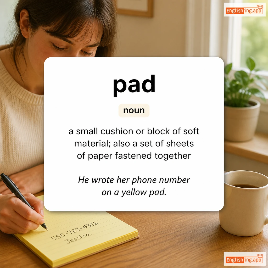 pad definition card — visual illustration of the meaning