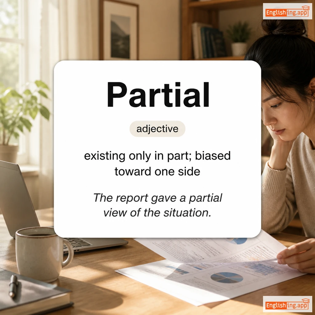 Partial definition card — visual illustration of the meaning