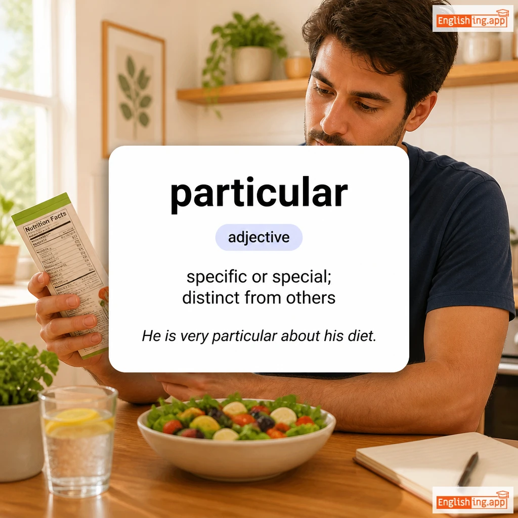 particular definition card — visual illustration of the meaning