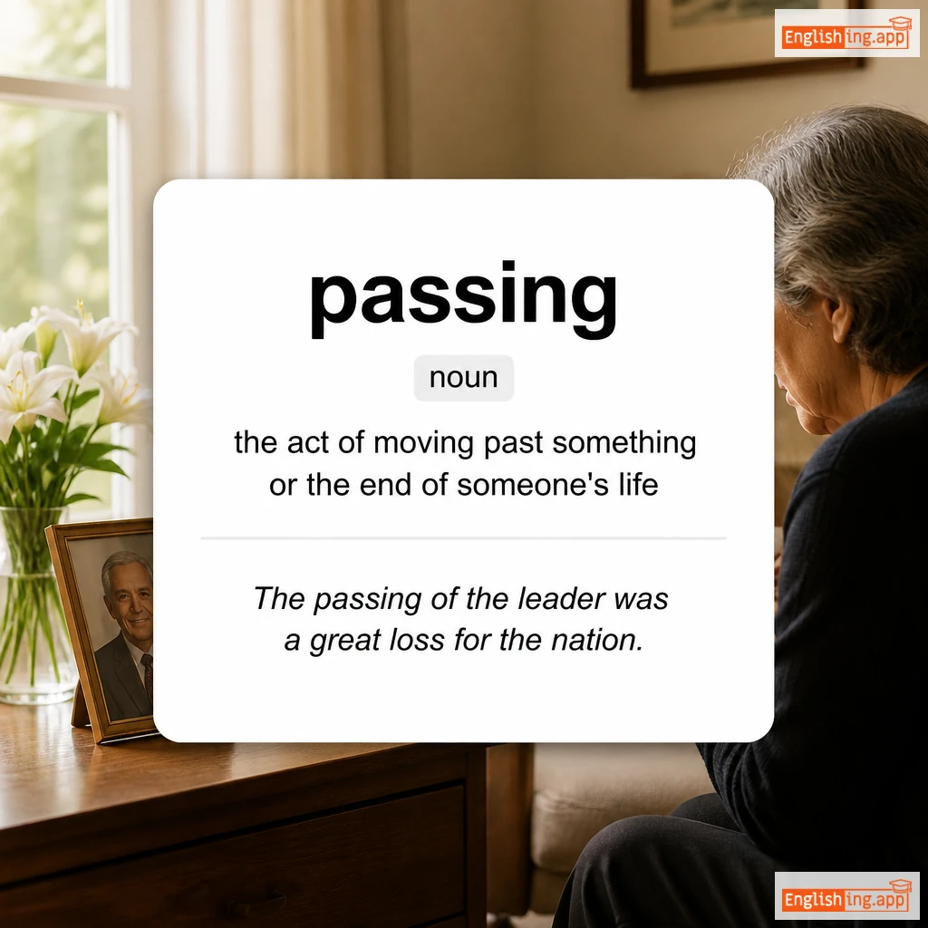 passing definition card — visual illustration of the meaning