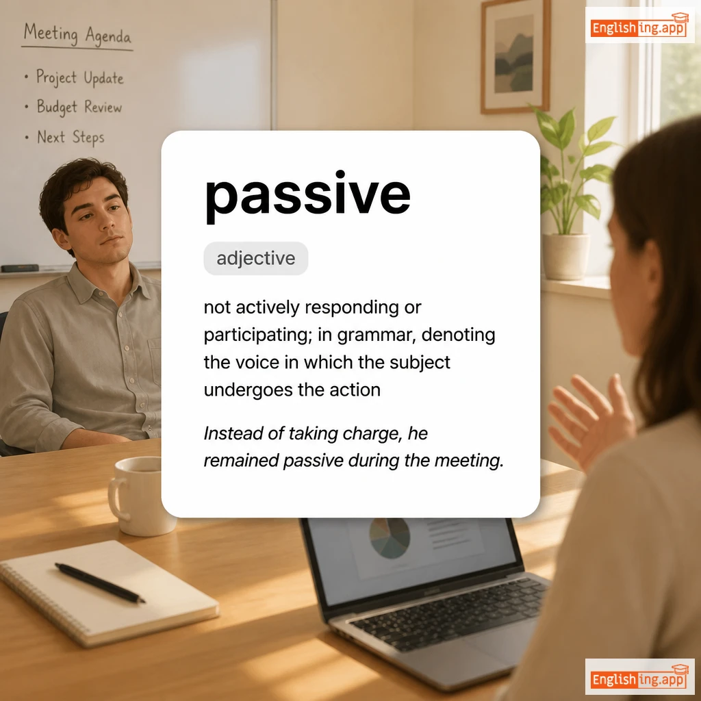 passive definition card — visual illustration of the meaning