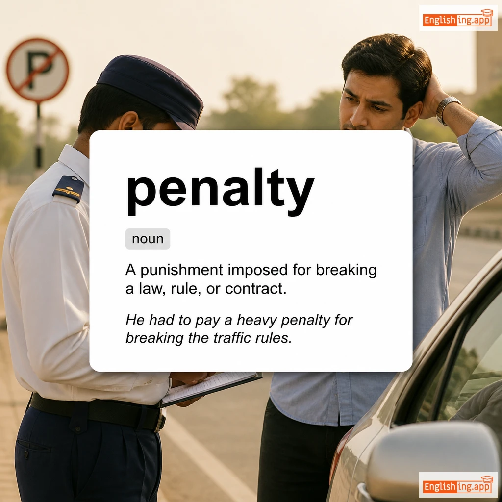 penalty definition card — visual illustration of the meaning