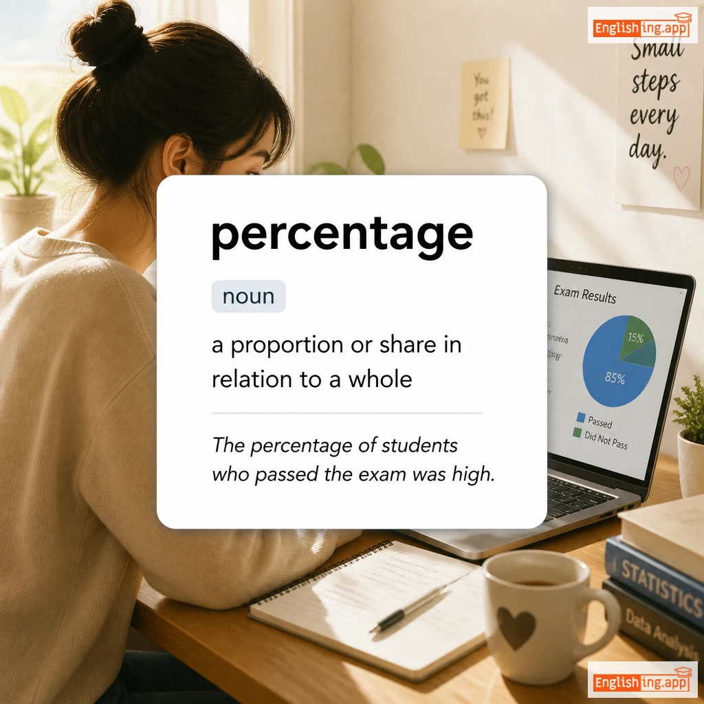 percentage definition card — visual illustration of the meaning