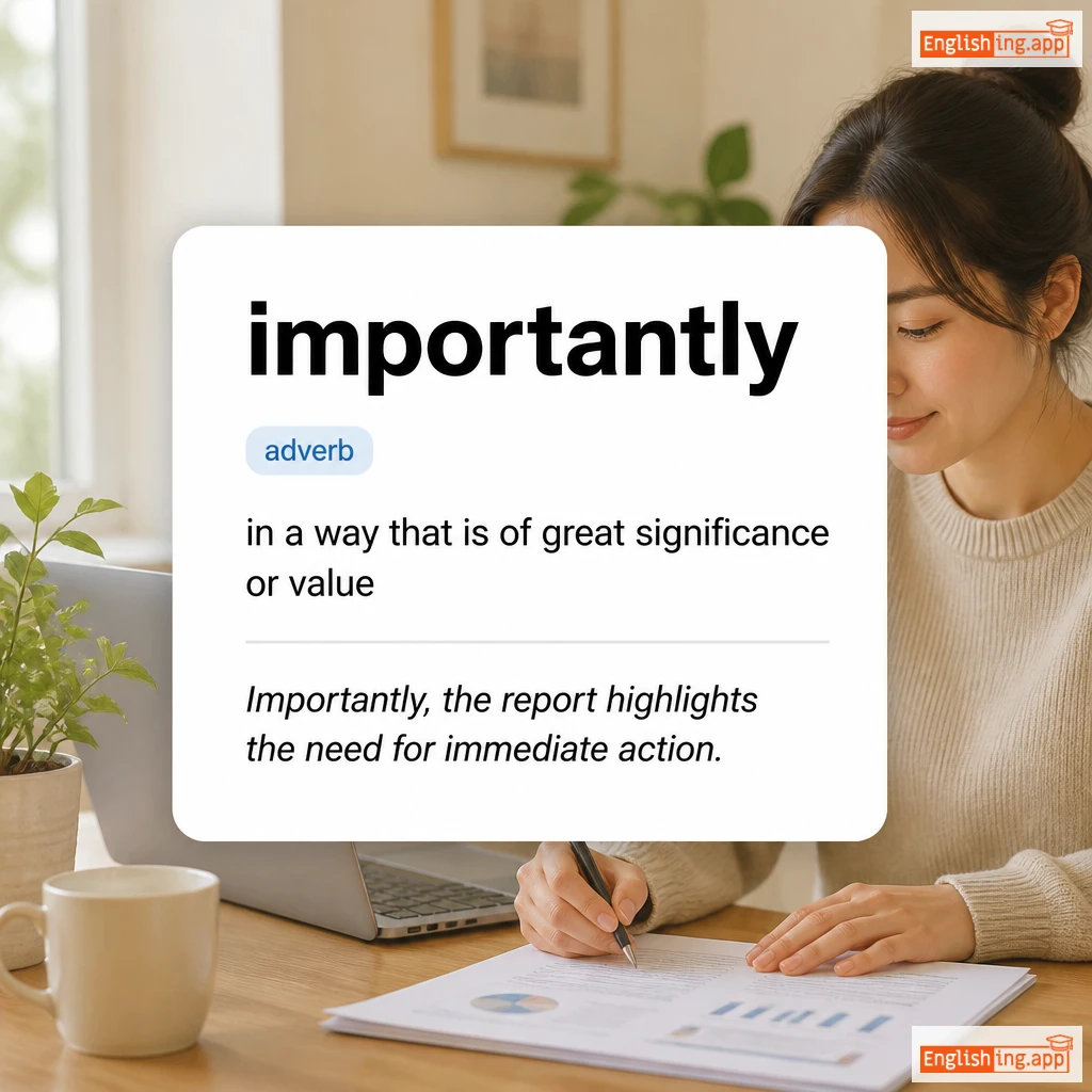 importantly definition card — visual illustration of the meaning