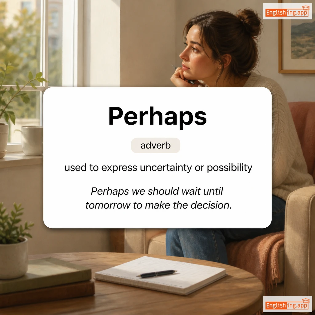 Perhaps definition card — visual illustration of the meaning