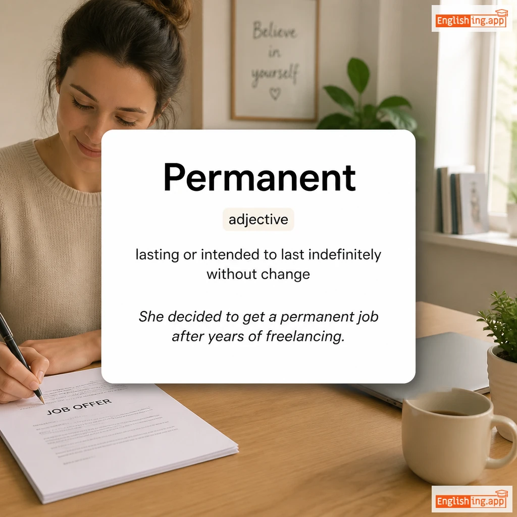 Permanent definition card — visual illustration of the meaning