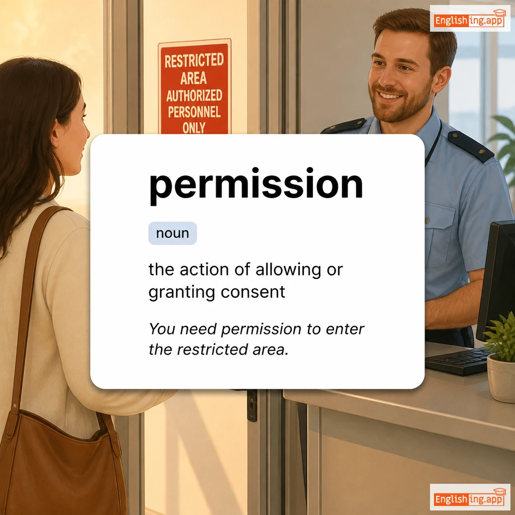 permission definition card — visual illustration of the meaning