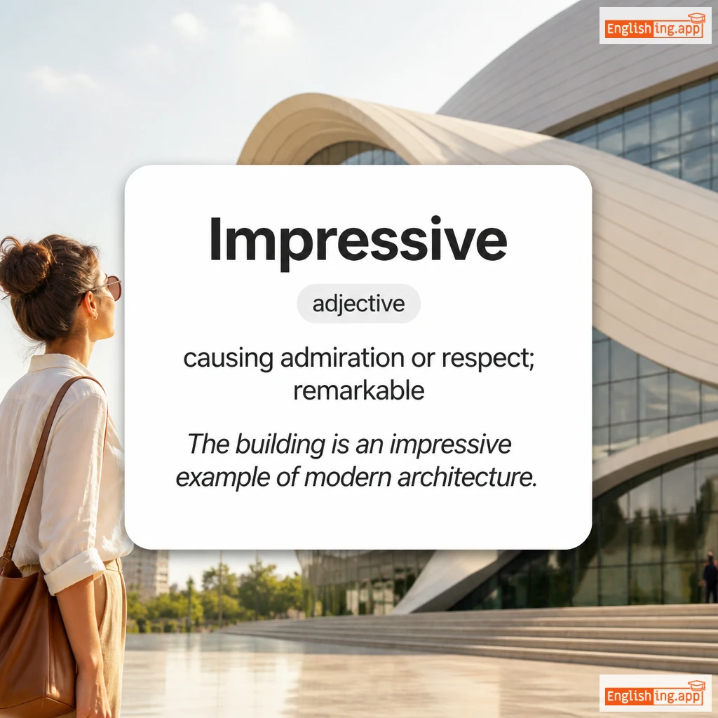 Impressive definition card — visual illustration of the meaning