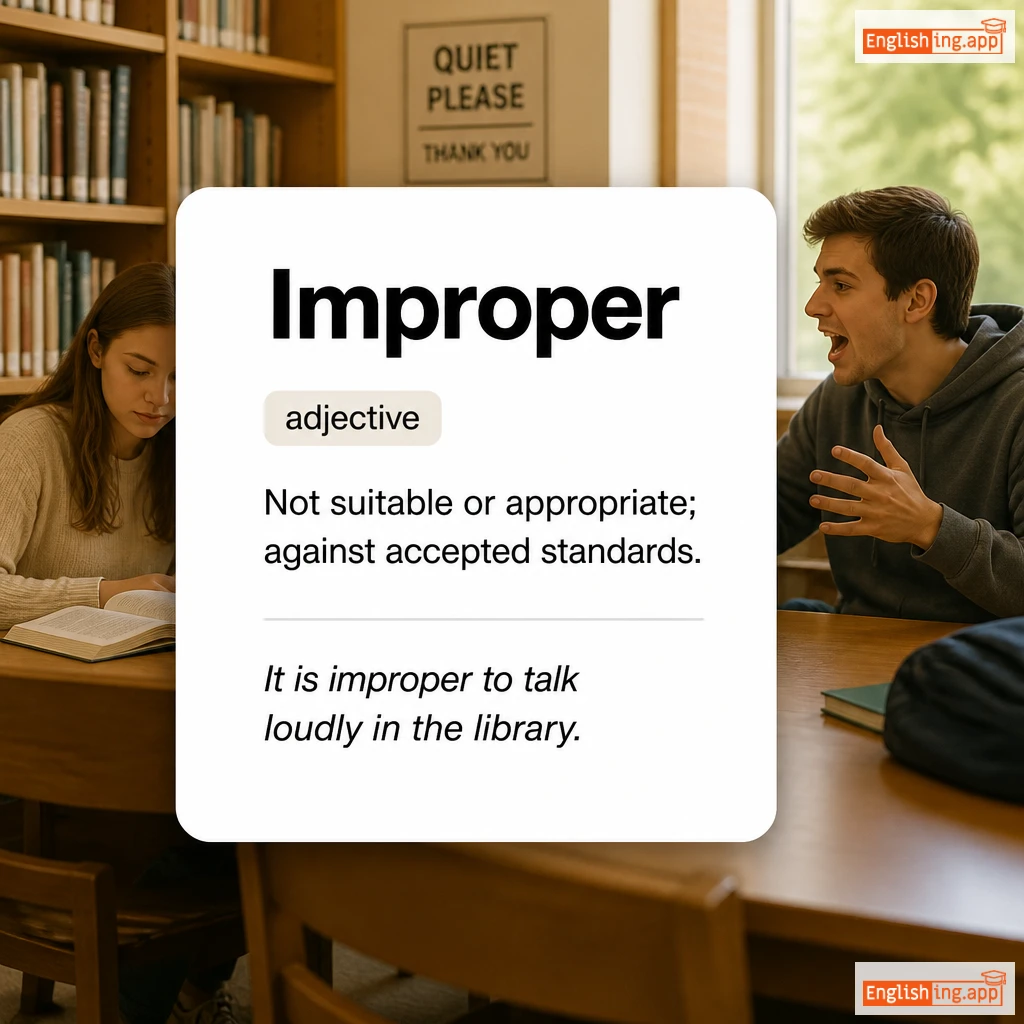 Improper definition card — visual illustration of the meaning