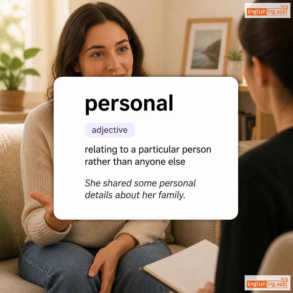 personal definition card — visual illustration of the meaning