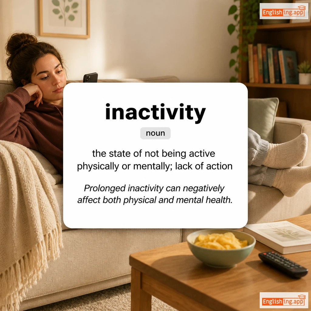 inactivity definition card — visual illustration of the meaning