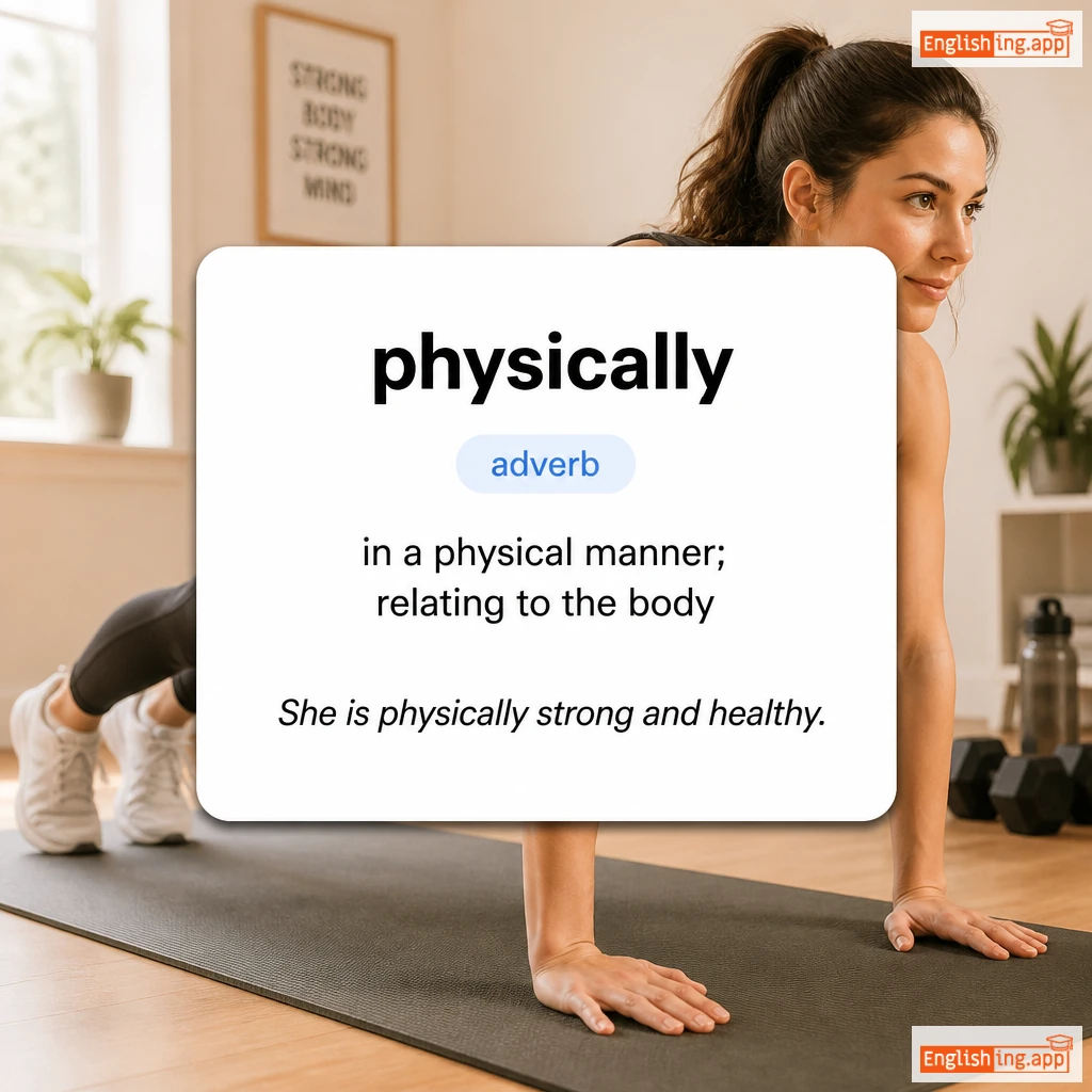 physically definition card — visual illustration of the meaning