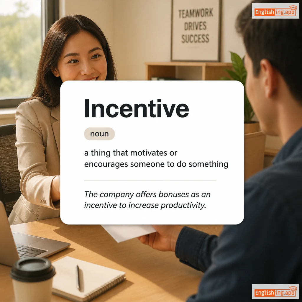 Incentive definition card — visual illustration of the meaning
