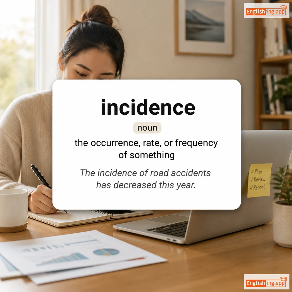 incidence definition card — visual illustration of the meaning