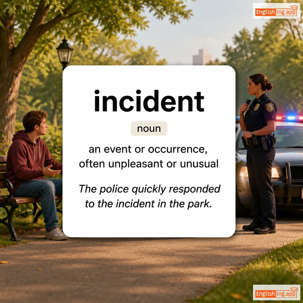 incident definition card — visual illustration of the meaning