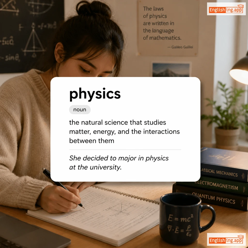 physics definition card — visual illustration of the meaning