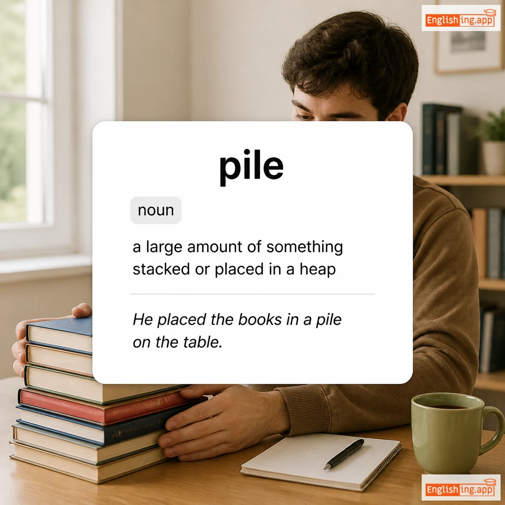 pile definition card — visual illustration of the meaning