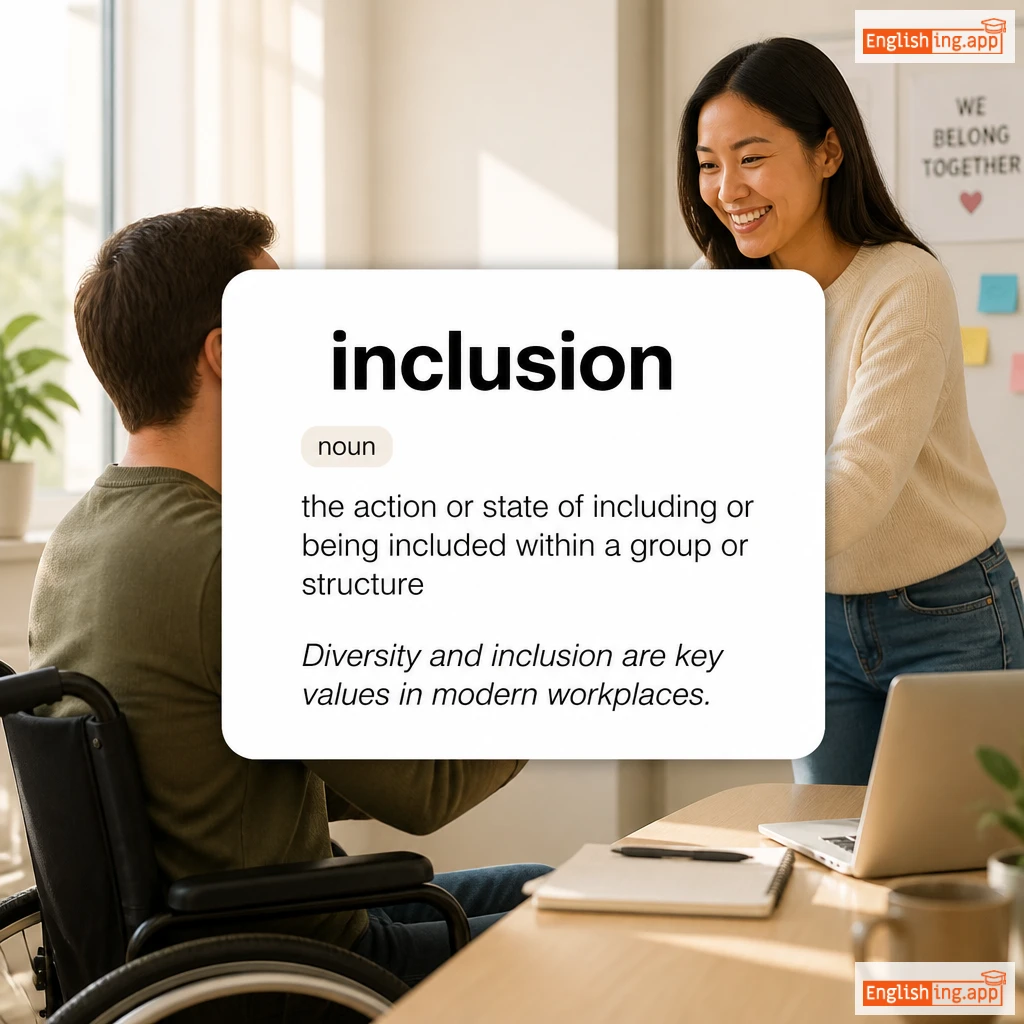 inclusion definition card — visual illustration of the meaning