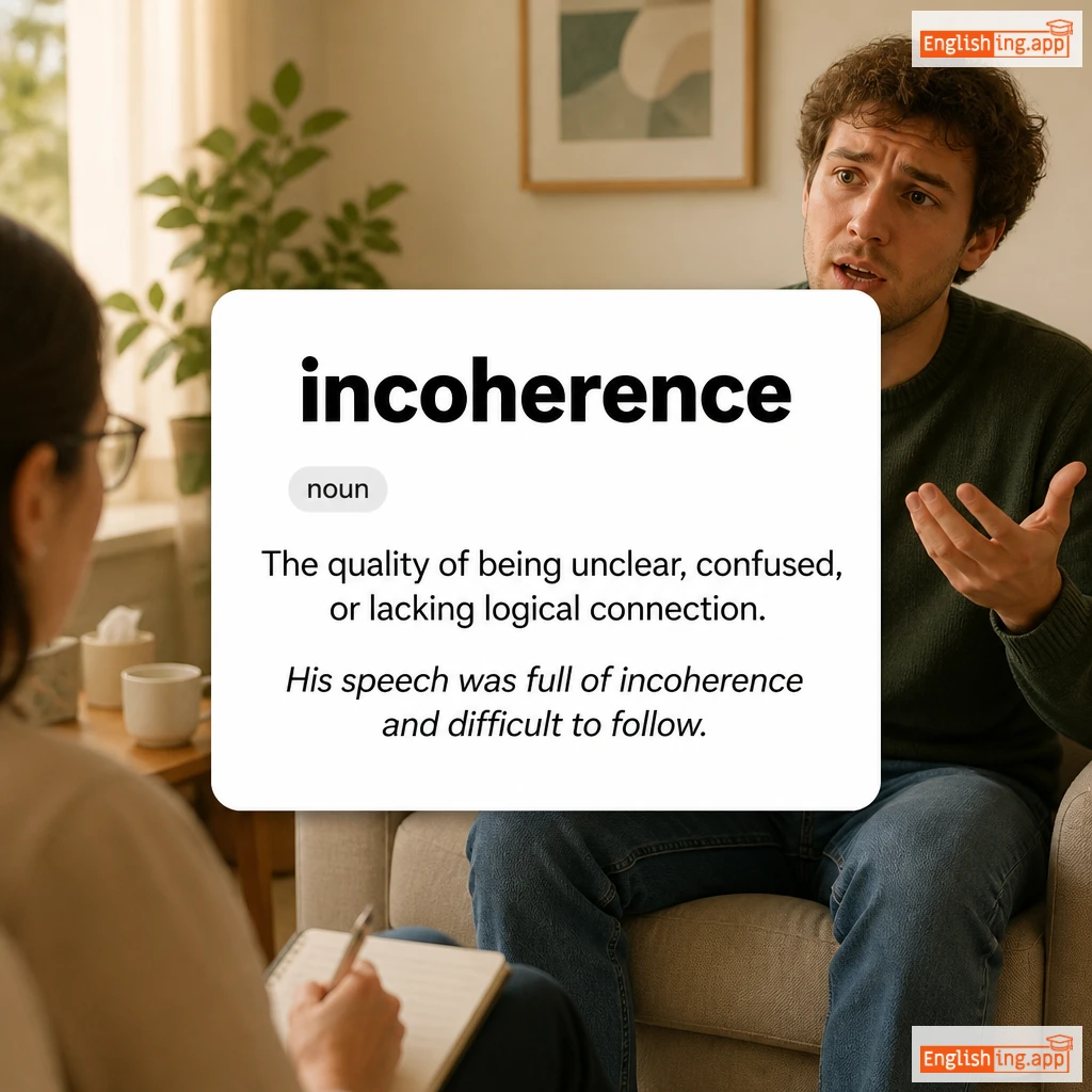 incoherence definition card — visual illustration of the meaning