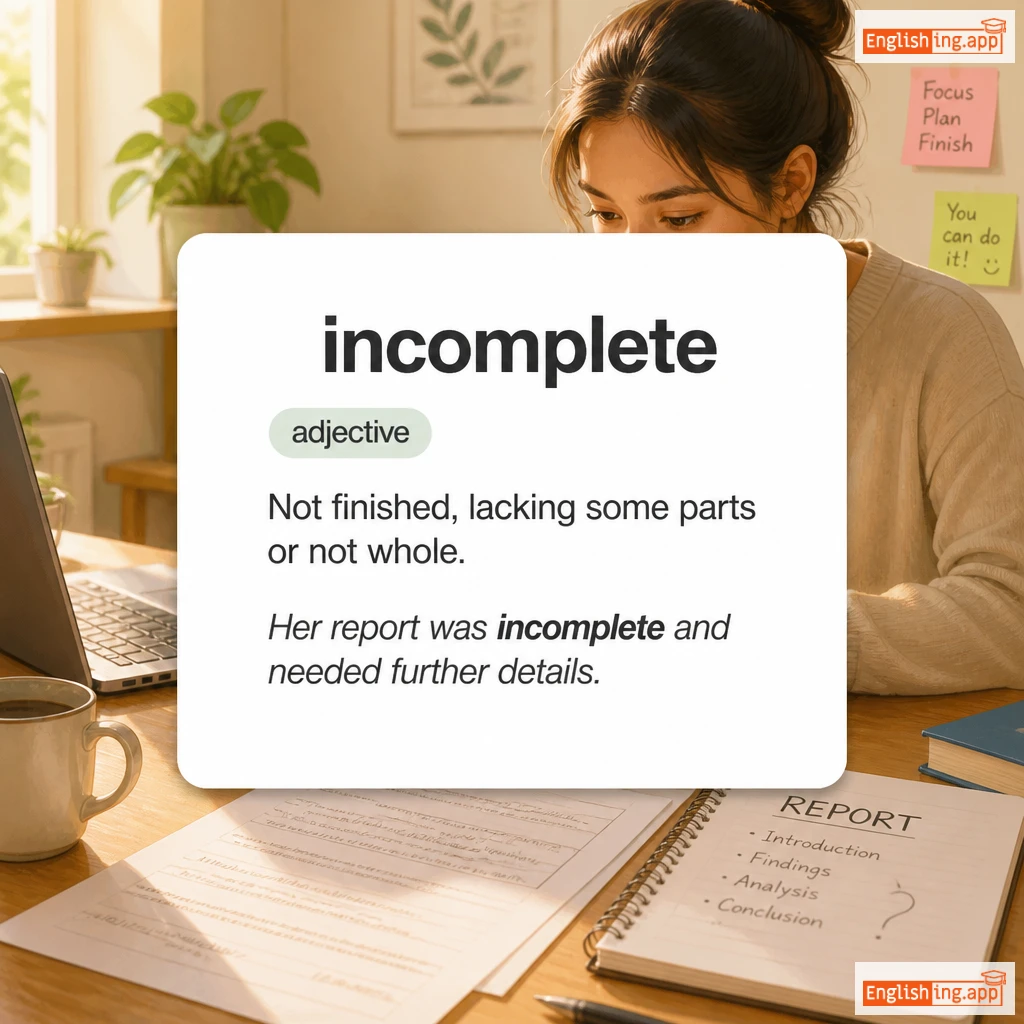 incomplete definition card — visual illustration of the meaning
