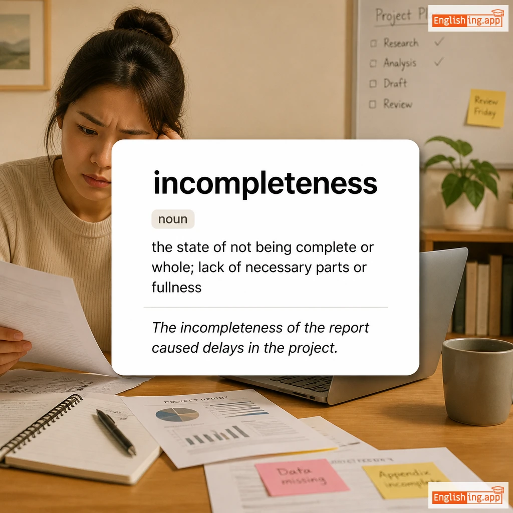 incompleteness definition card — visual illustration of the meaning