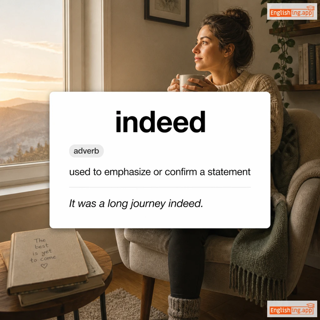 indeed definition card — visual illustration of the meaning
