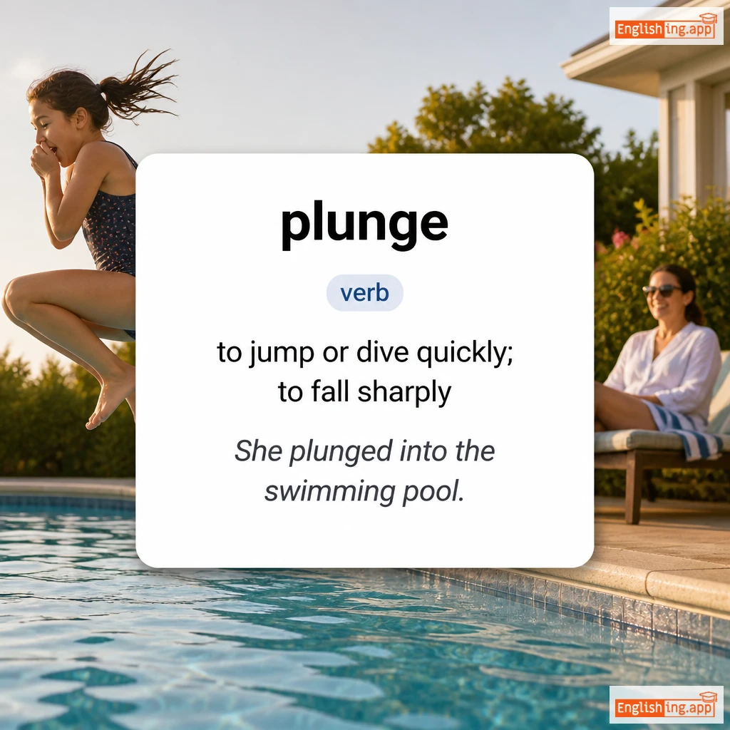 plunge definition card — visual illustration of the meaning