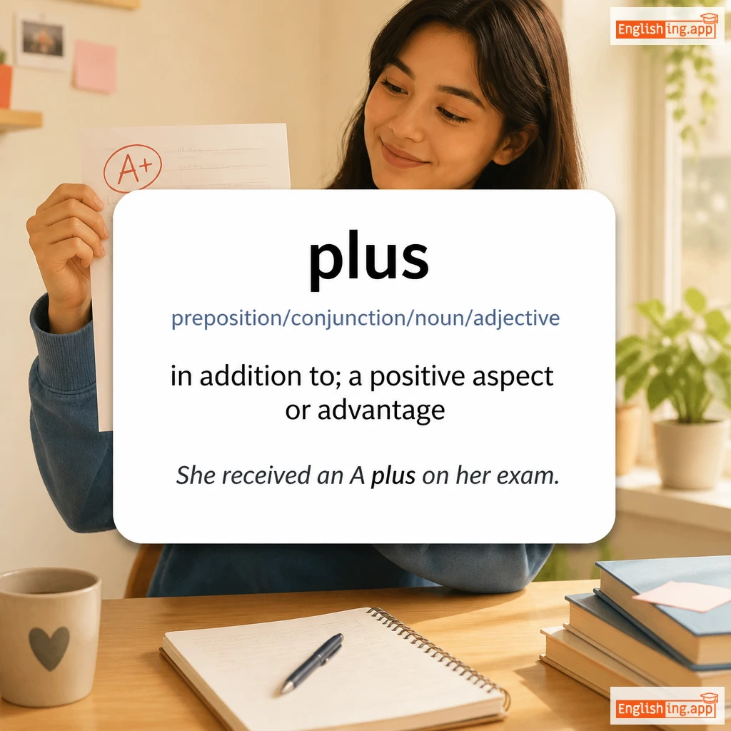 plus definition card — visual illustration of the meaning