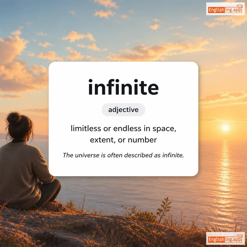 infinite definition card — visual illustration of the meaning