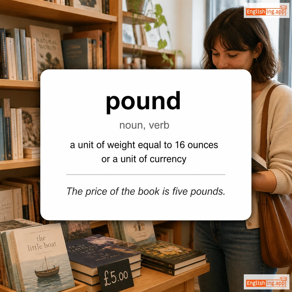 pound definition card — visual illustration of the meaning
