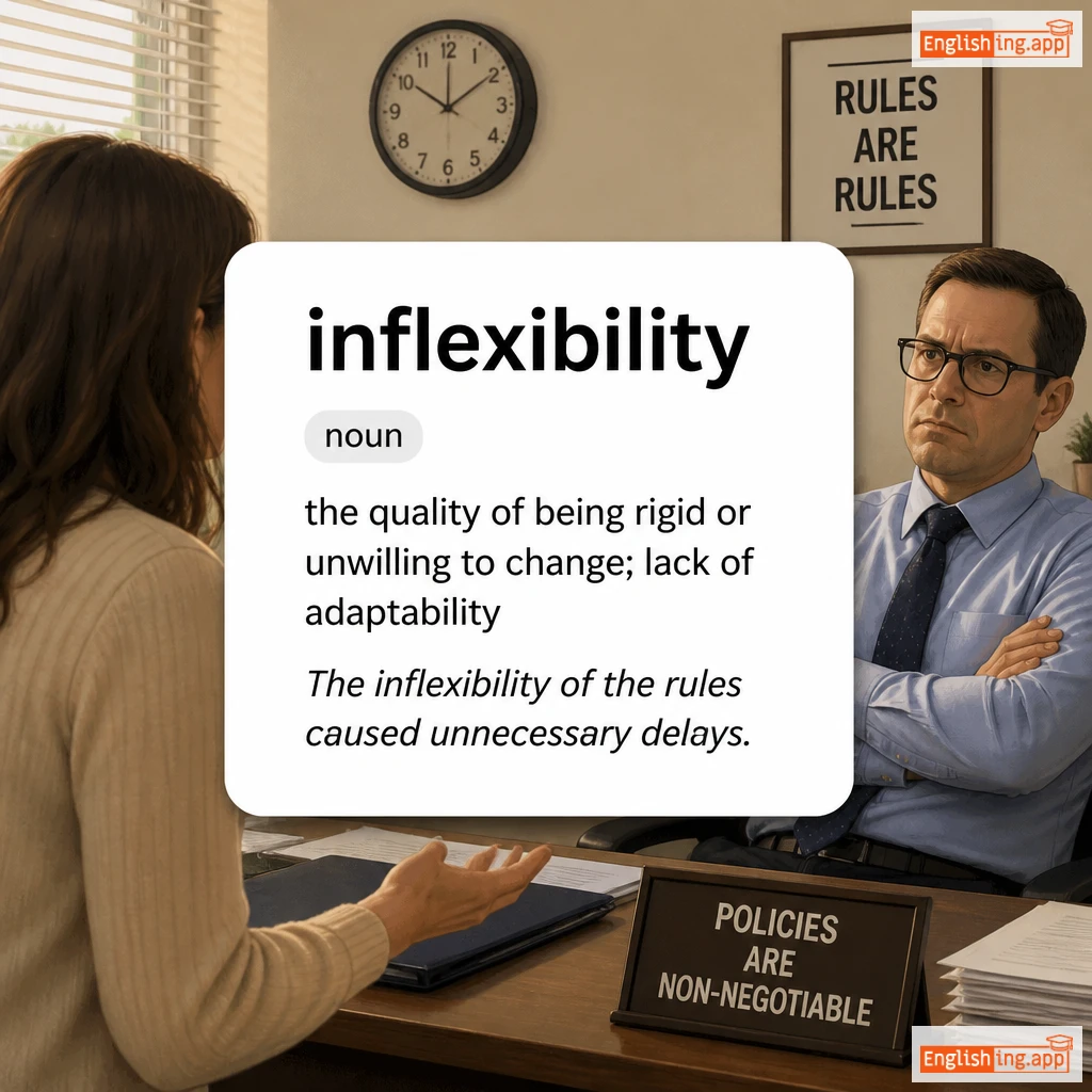 inflexibility definition card — visual illustration of the meaning