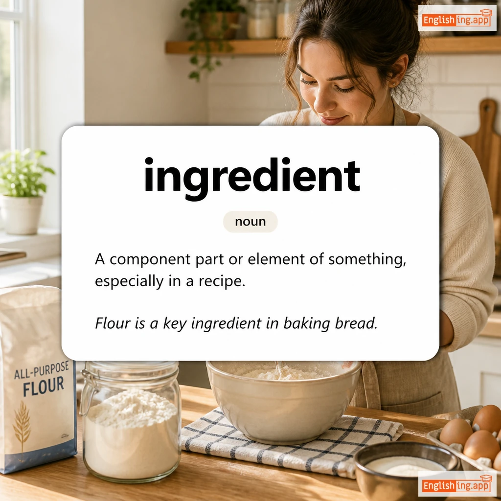 ingredient definition card — visual illustration of the meaning
