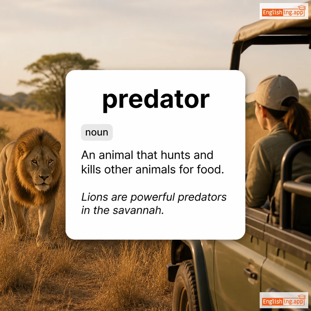 predator definition card — visual illustration of the meaning