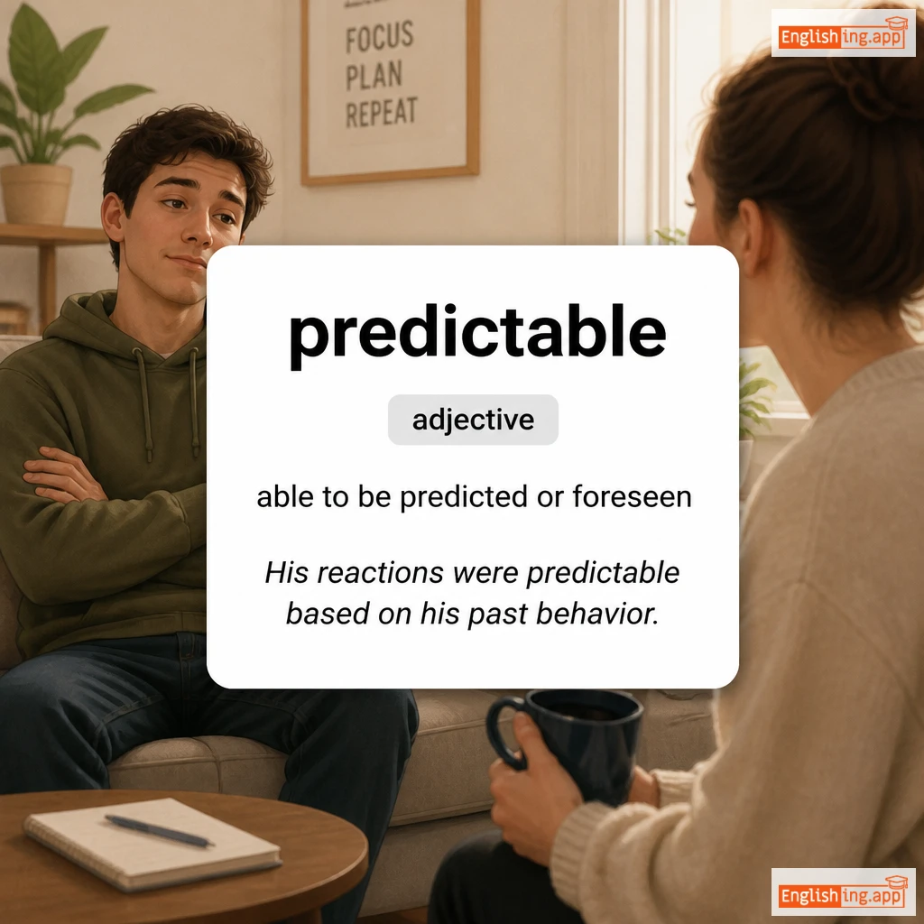 predictable definition card — visual illustration of the meaning