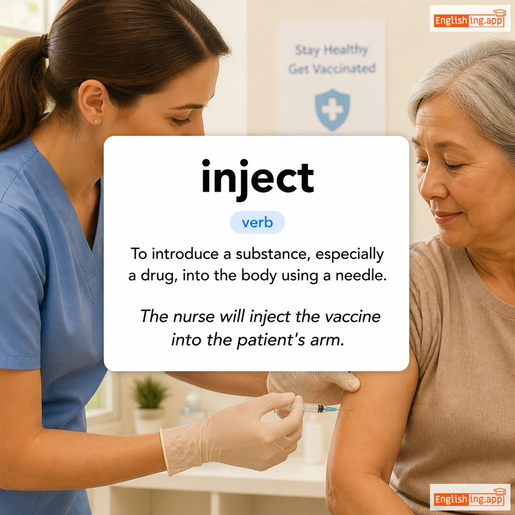 inject definition card — visual illustration of the meaning