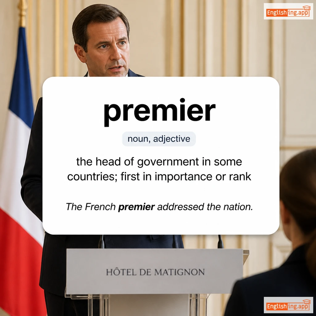 premier definition card — visual illustration of the meaning