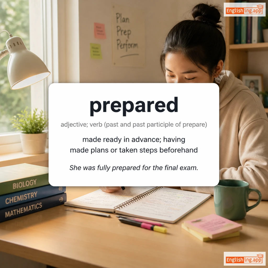 prepared definition card — visual illustration of the meaning