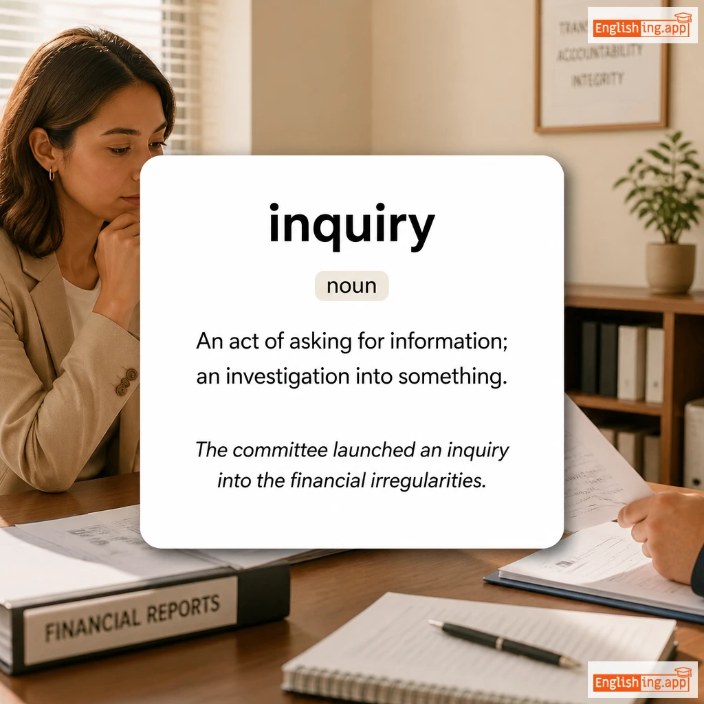inquiry definition card — visual illustration of the meaning