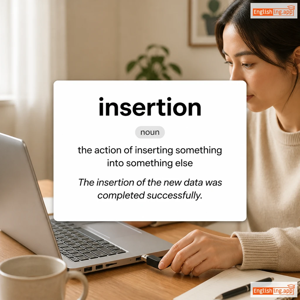 insertion definition card — visual illustration of the meaning