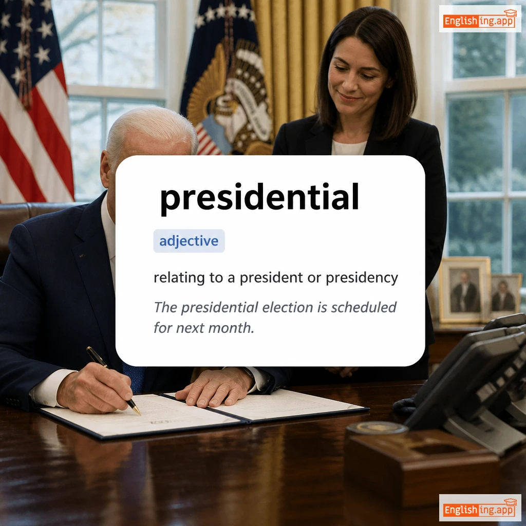 presidential definition card — visual illustration of the meaning