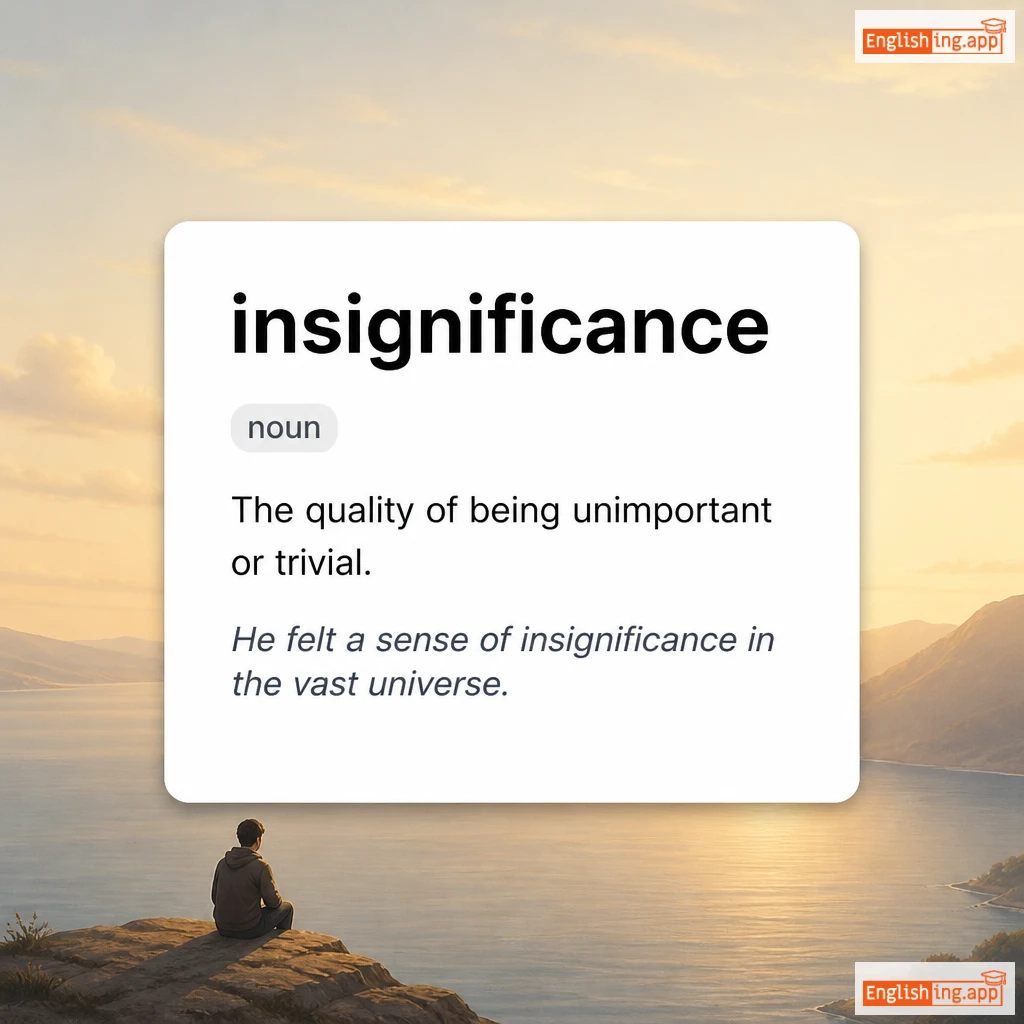 insignificance definition card — visual illustration of the meaning