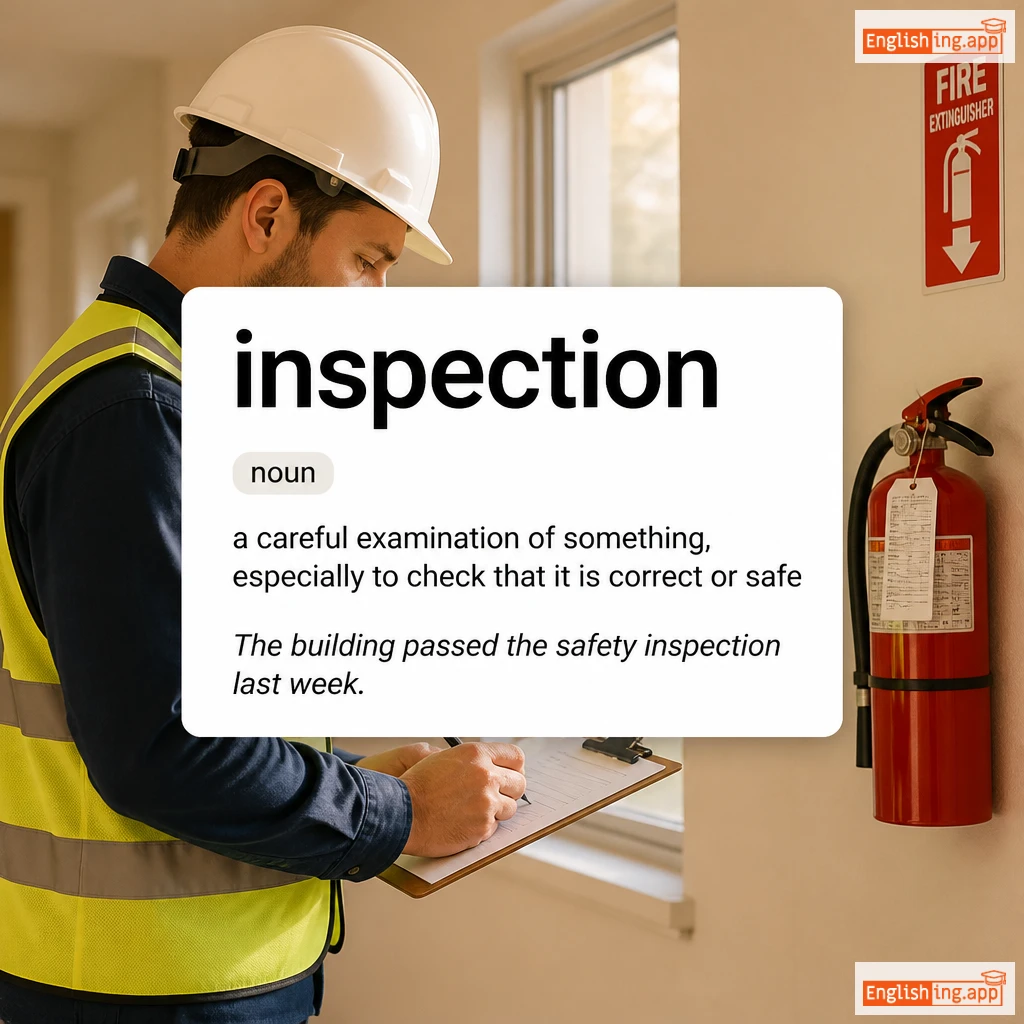 inspection definition card — visual illustration of the meaning