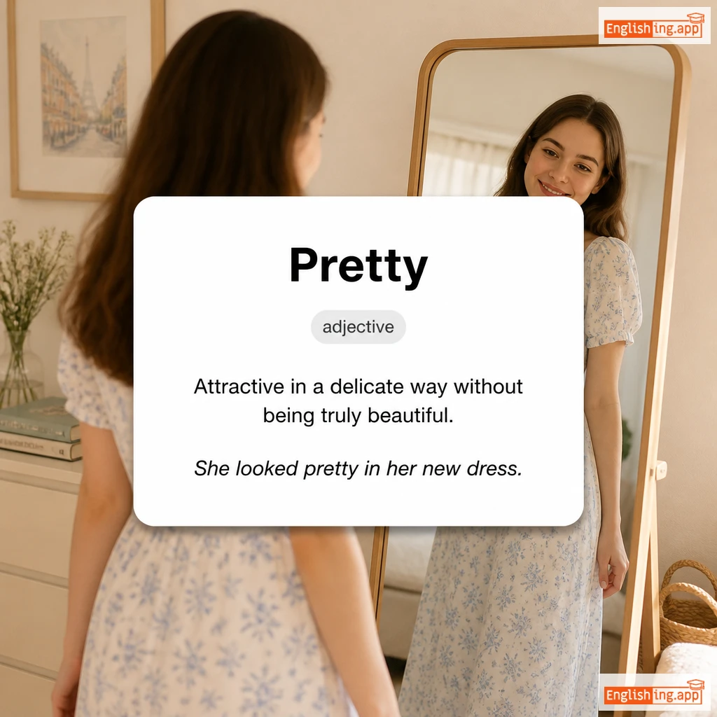 Pretty definition card — visual illustration of the meaning