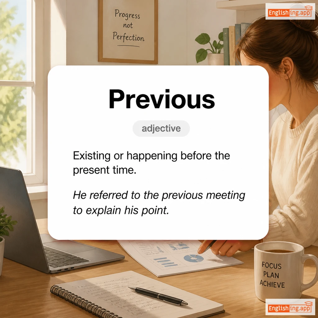 Previous definition card — visual illustration of the meaning
