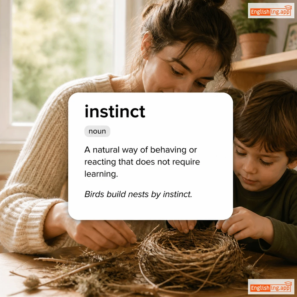 instinct definition card — visual illustration of the meaning