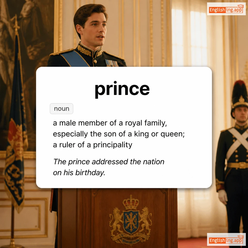 prince definition card — visual illustration of the meaning