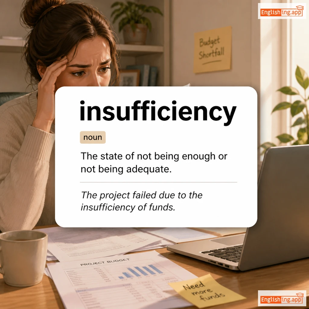 insufficiency definition card — visual illustration of the meaning
